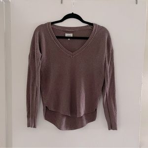 Wilfred Silk Blend Thermal V-Neck Long Sleeve Top